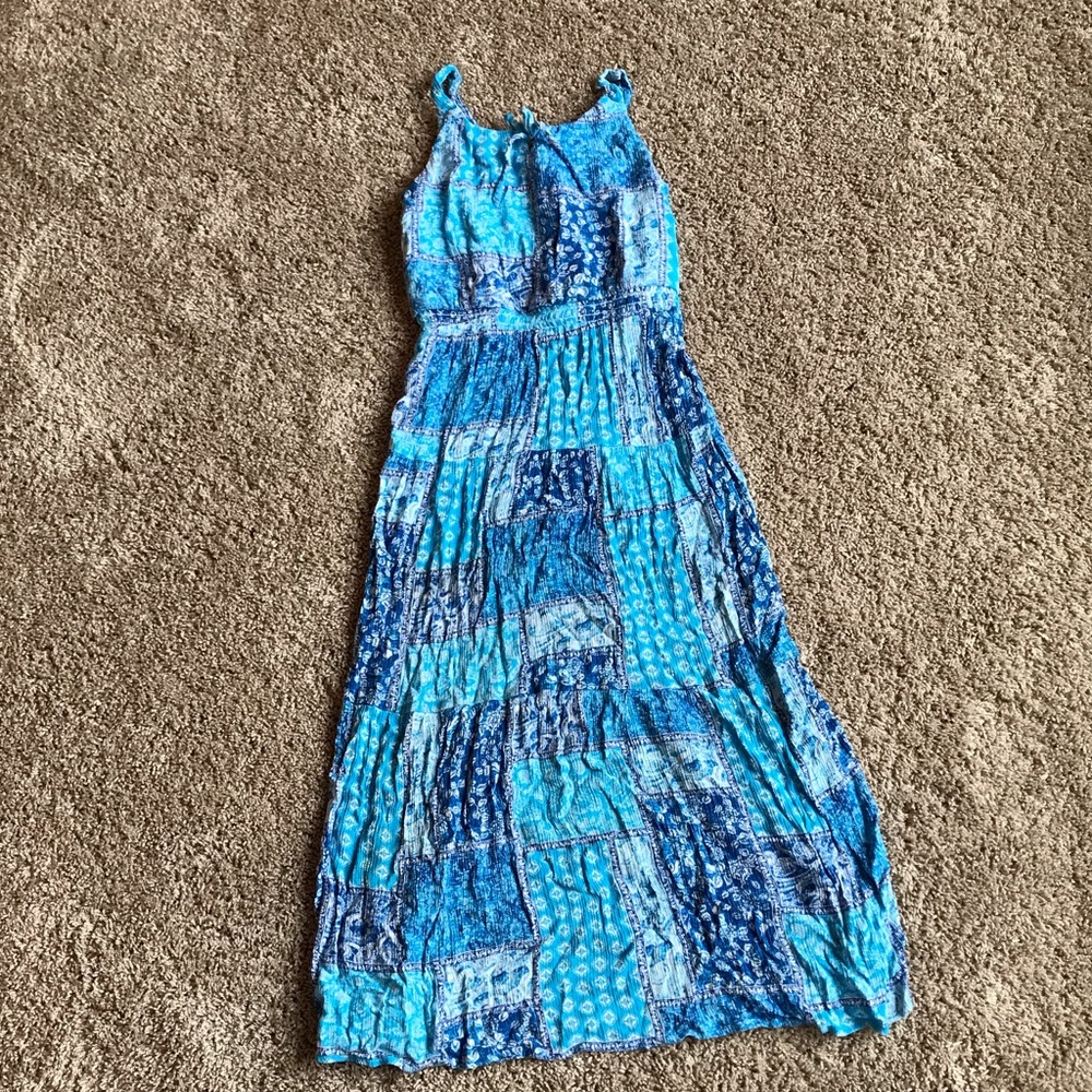 Blue and White Dress